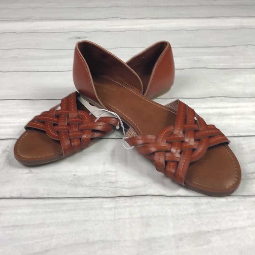 Universal Thread Saddle Brown Leather Sandals Sz11 - image 2